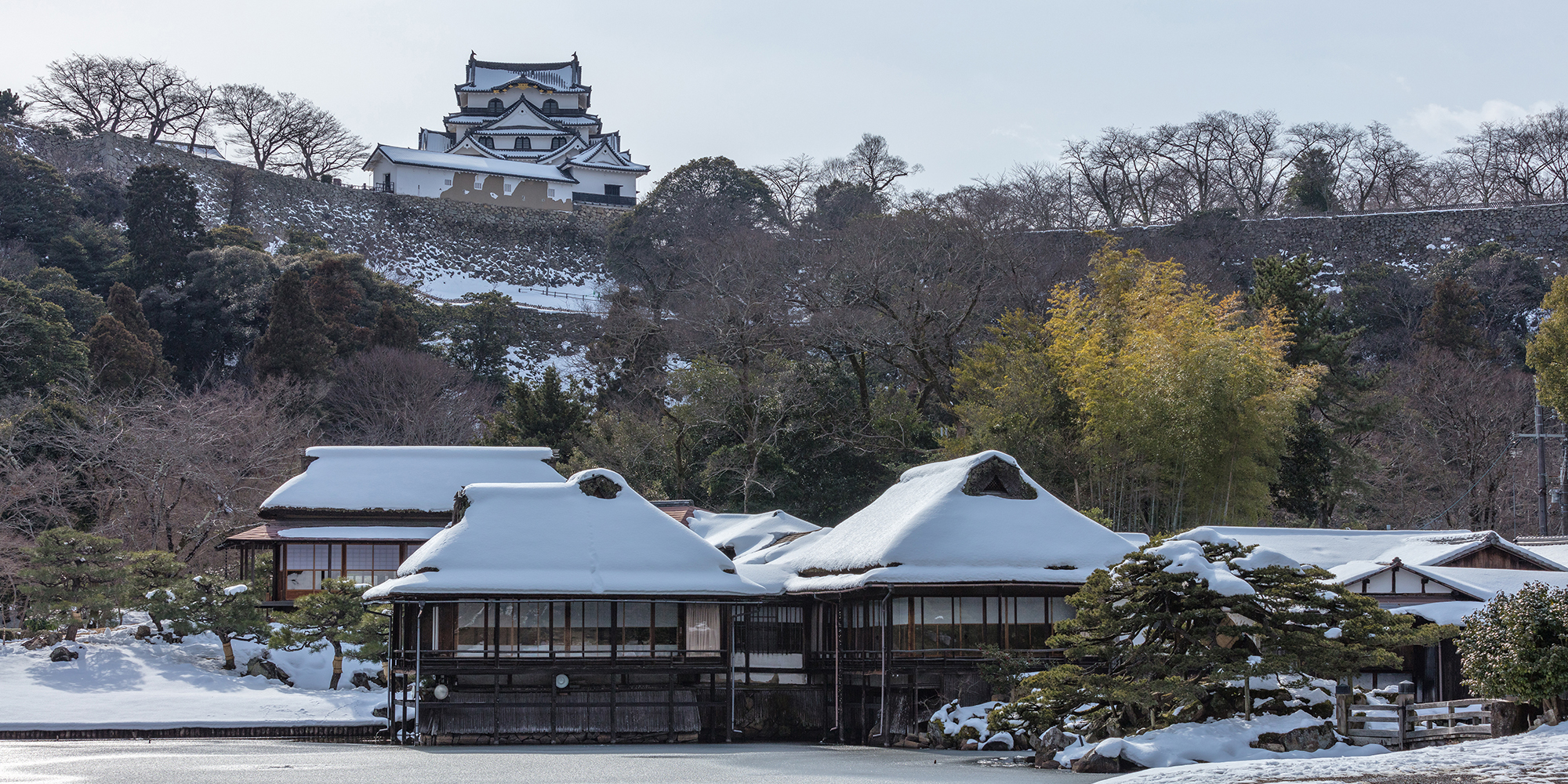 雪の彦根城